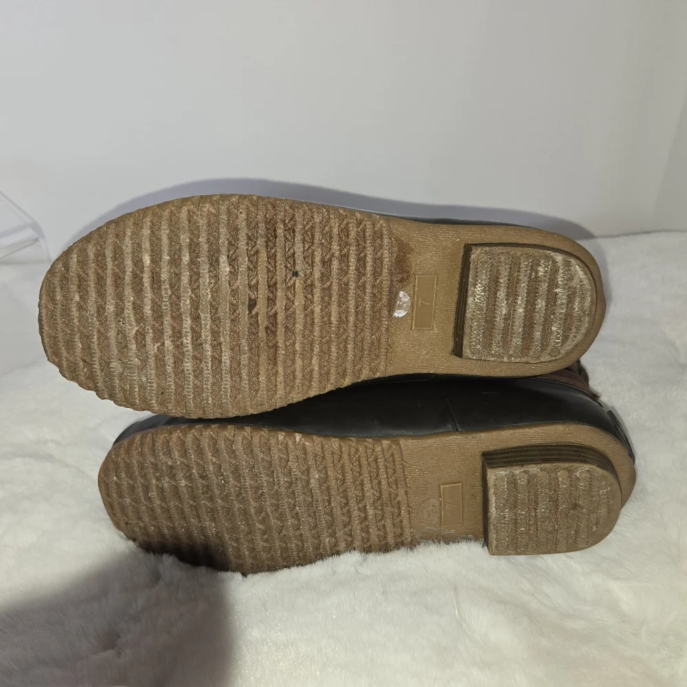 Lucky Brand Rustic Brown Weendie Duck Boots Women's Size 7